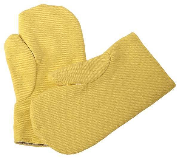 Heat Resistant Mittens, Kevlar, Yellow, PR, CHICAGO PROTECTIVE APPAREL, Mfr# 174-KV