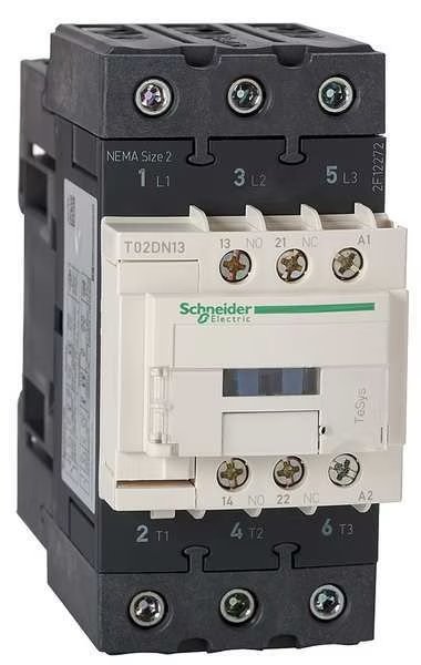 120VAC Non-Reversing Magnetic Contactor 3P 45A NEMA 2, SCHNEIDER ELECTRIC, Mfr# T02DN13G7