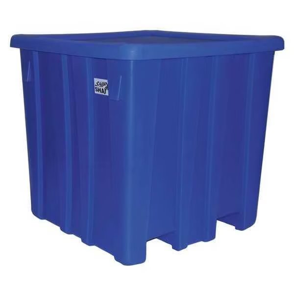 Blue Bulk Container, Plastic, 35 cu ft Volume Capacity, Ship Shape, Mfr#: P333-ROY