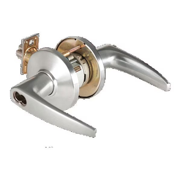 Cylindrical 9K Lock, Dormitory, Lever, Rose, STK, Satin Chrome AM, Best, Mfr#: 9K37T16DSTK626AM