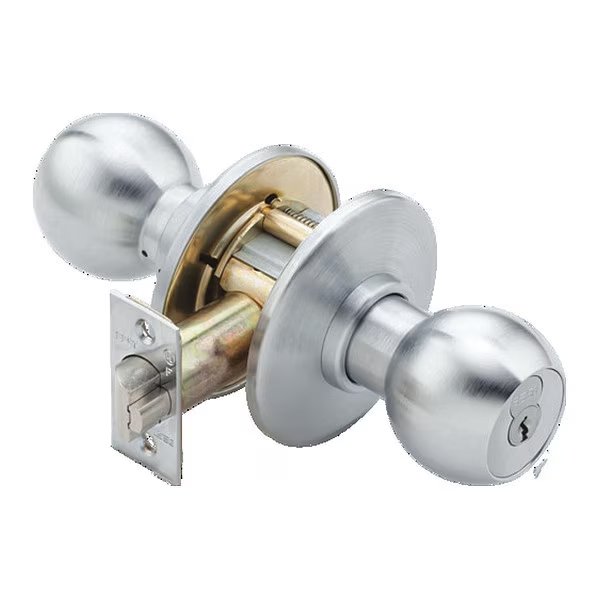 Cylindrical 8K Lock, Privacy, Knob, Satin Chrome AM, BEST, Mfr# 8K30L4AS3626AM