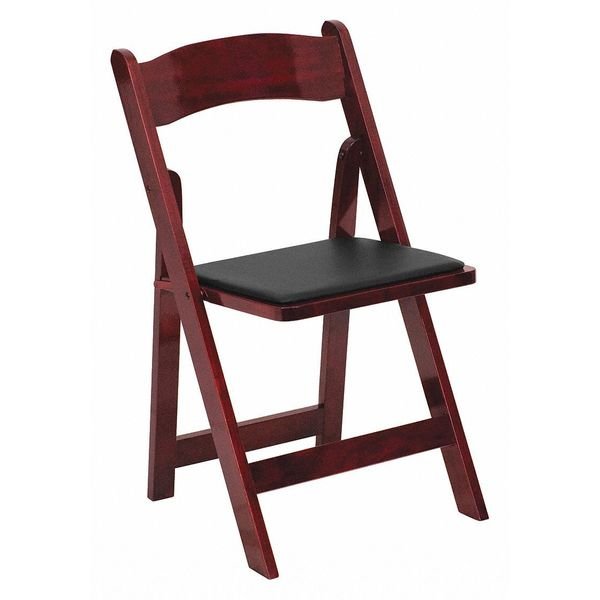 Folding Chair, Mahogany w/Padded Seat, FLASH FURNITURE, Mfr# XF-2903-MAH-WOOD-GG
