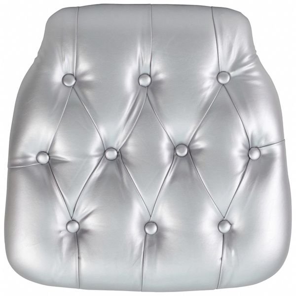 Vinyl Cushion, Silver, FLASH FURNITURE, Mfr# SZ-TUFT-SIL-GG