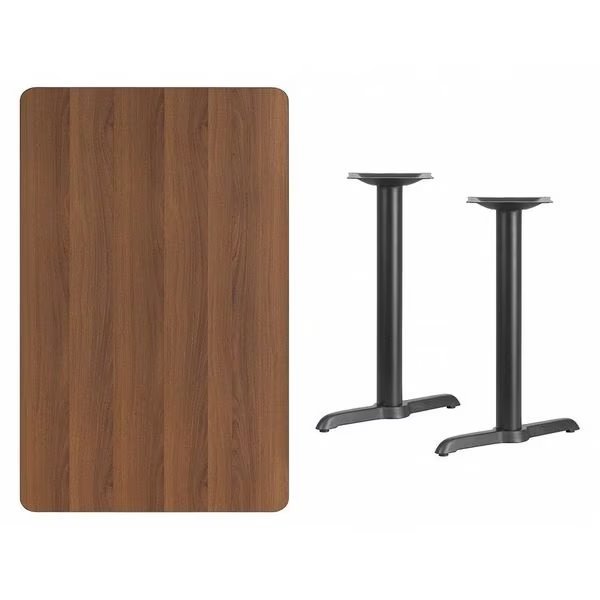 Rectangle Walnut Table, Rectangle w/T-Base, 30