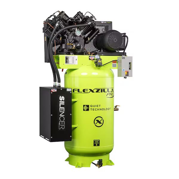 AirComprsr w/Silencer, Station, 5HP, 80Gal, , Flexzilla Pro, Mfr#: FXS07V080V3-208