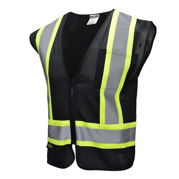 Safety Vest, SV22 Economy TypeO, Black, 2XL, RADIANS, Mfr# RAD-SV22-1ZBM - 2XL