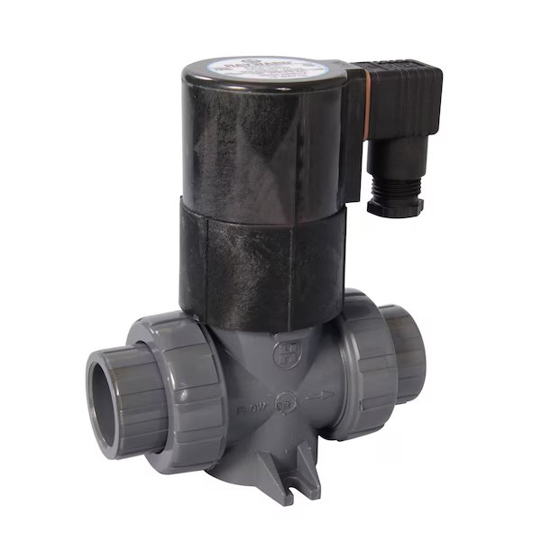 Natural PVDF Solenoid Valve w/FPM O-Ring, HAYWARD, Mfr# SV50100SV24AD