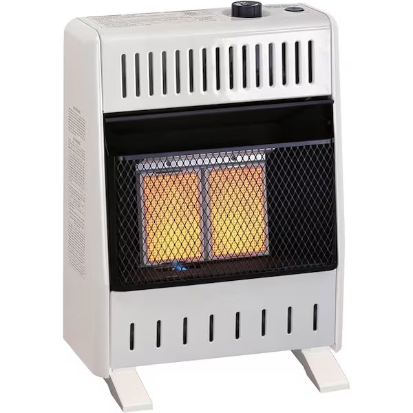 Liquid Propane Ventless Infrared Plaque Heater with Base Feet, 10,000 BTU, T-Stat Control, Procom Heating, Mfr#: ML100TPA-B