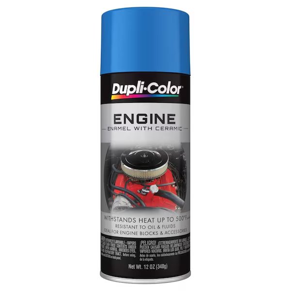 PAINT Heat Resistant to 500 Degrees Fahrenheit; Chrysler Corp. Blue; 12 Ounce Aerosol Spray Can, Vht, Mfr#: DE1631