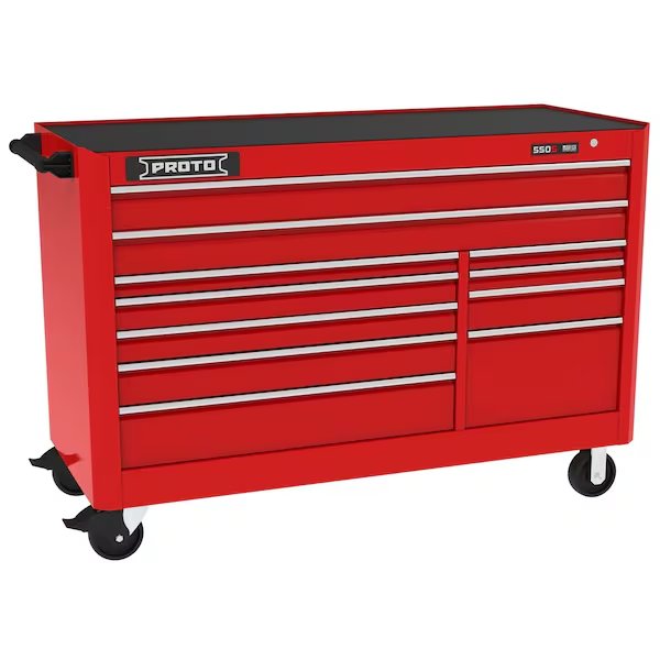 Rolling Tool Cabinet, Red, Gloss Finish, PROTO, Mfr# J556646B-11RD