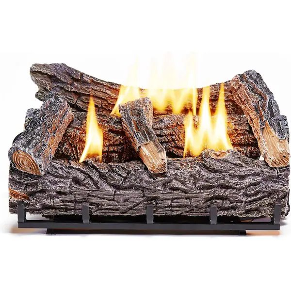Ventless Natural Gas Log Set, 21 in Winter Oak, 32,000 BTU, T-Stat Control, Duluth Forge, Mfr#: DLS-N22T